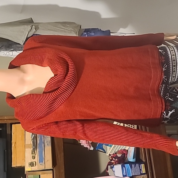 Daisy Fuentes Sangria Cowl Neck Knitted Sweater - Picture 3 of 10